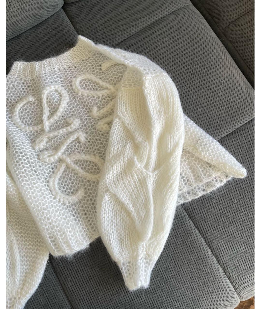 LOEWE Белый шерстяной джемпер / свитер, фото 7