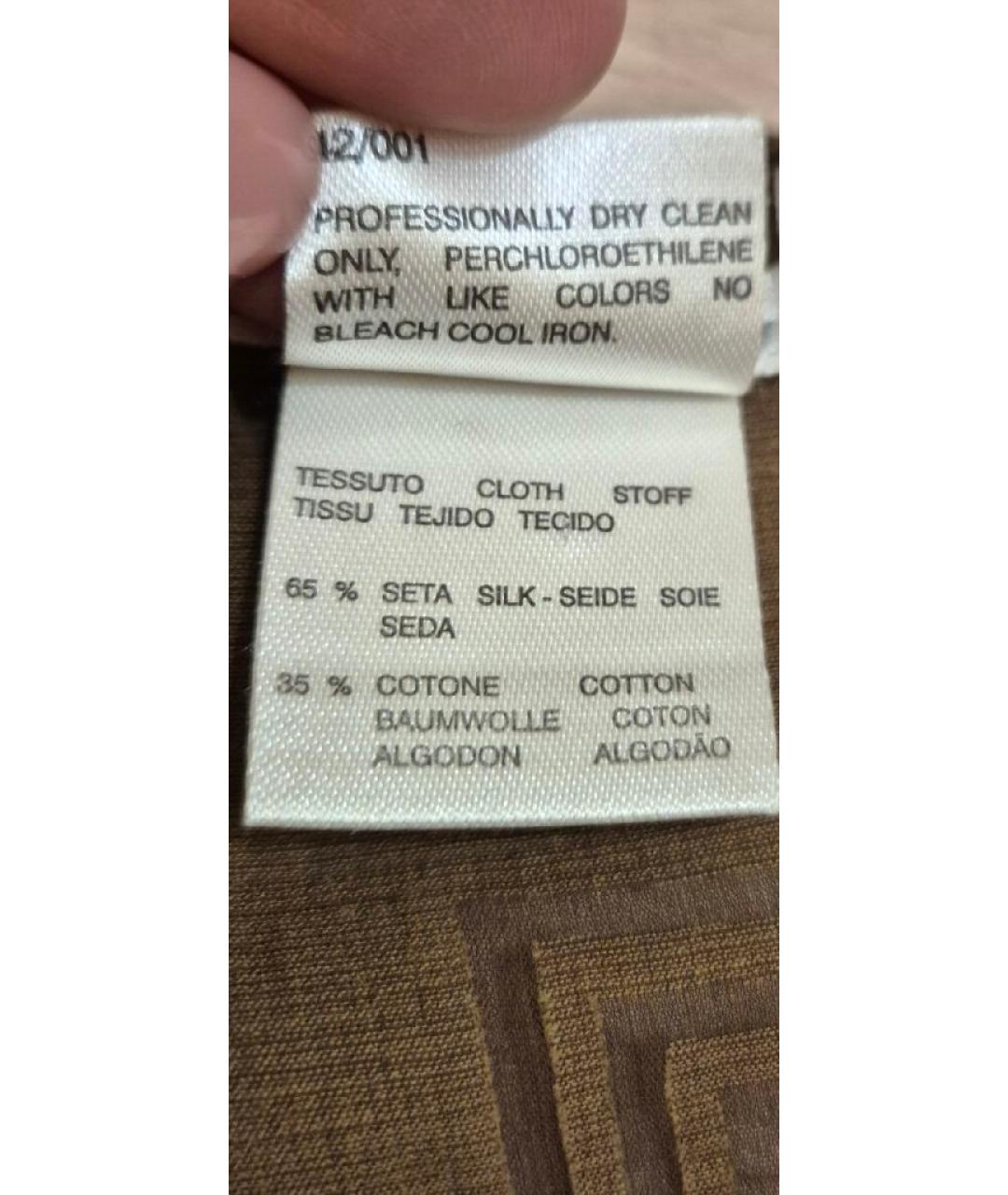 'S MAX MARA Коричневый шелковый платок, фото 5