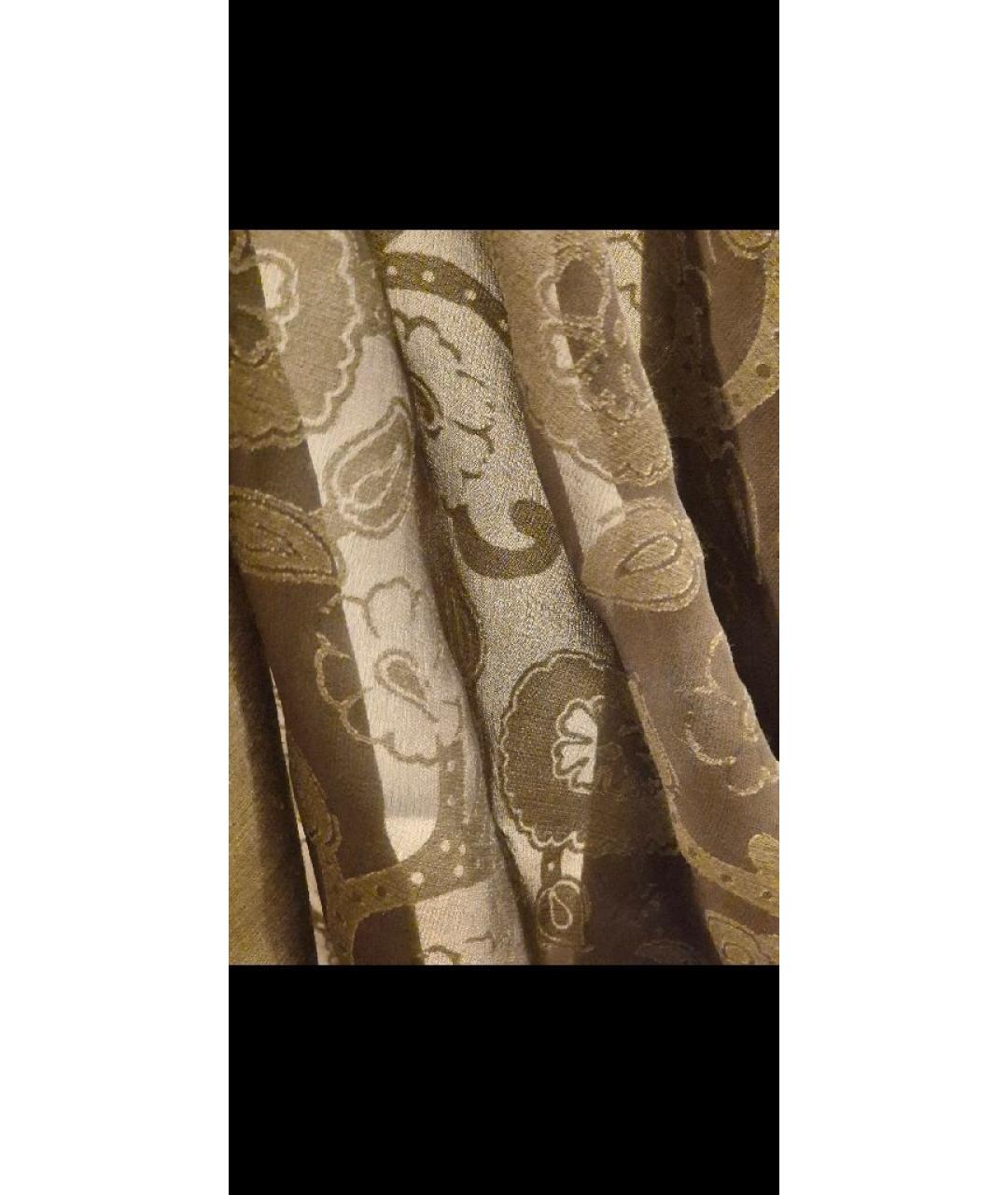 'S MAX MARA Коричневый шелковый платок, фото 7