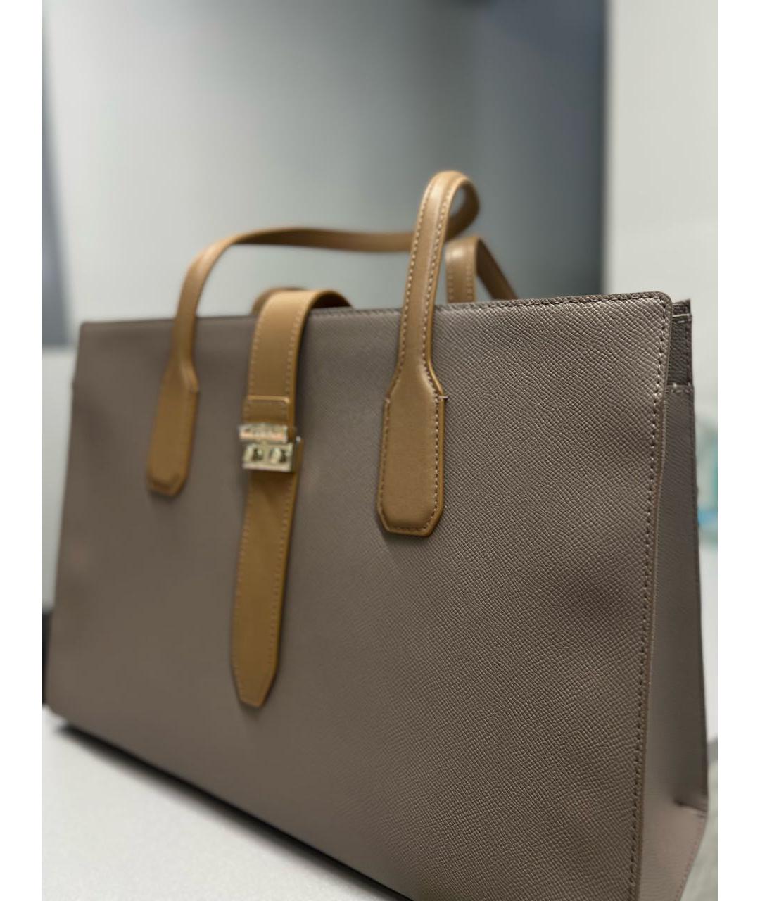 FURLA Бежевая кожаная сумка тоут, фото 2