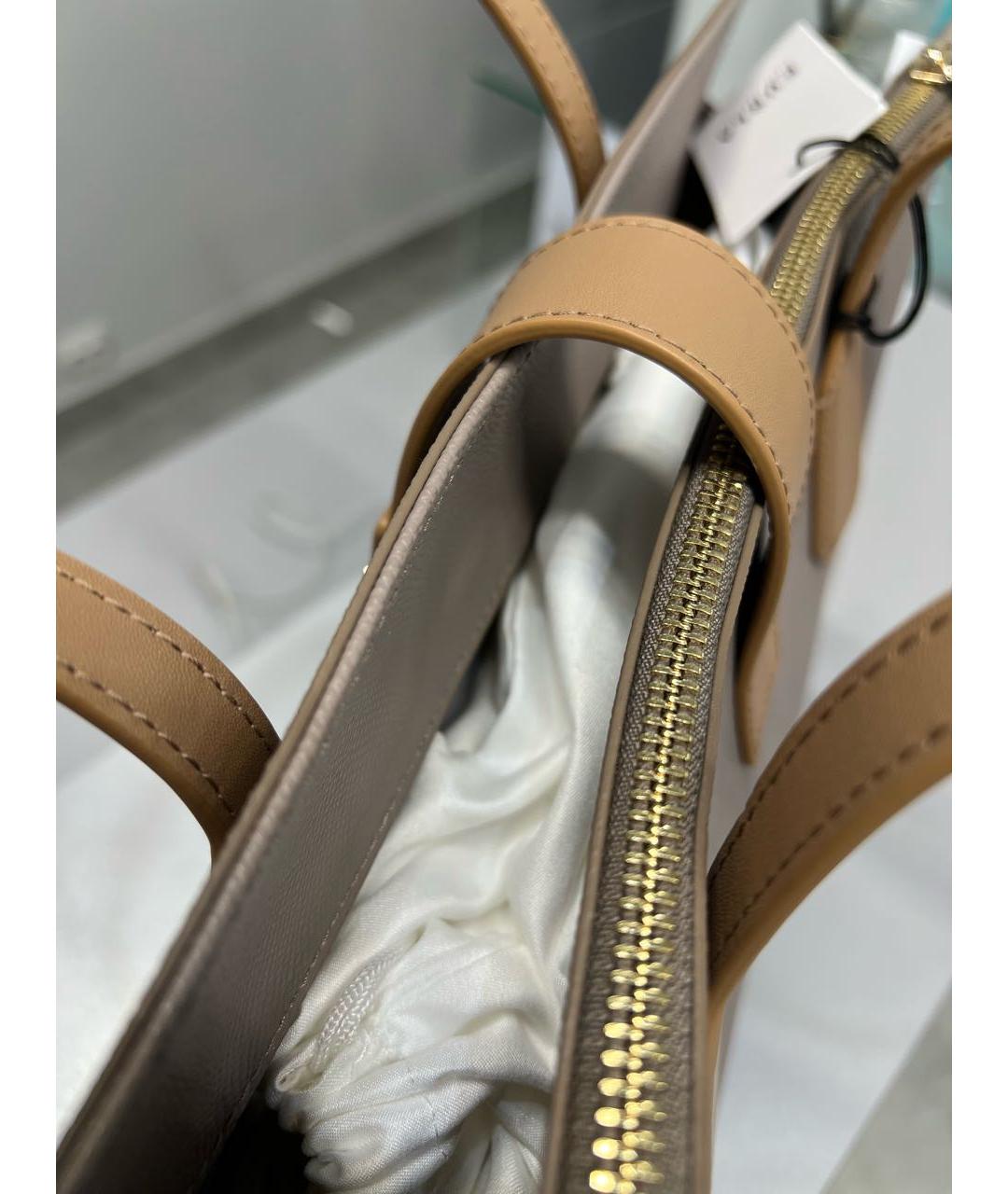 FURLA Бежевая кожаная сумка тоут, фото 4