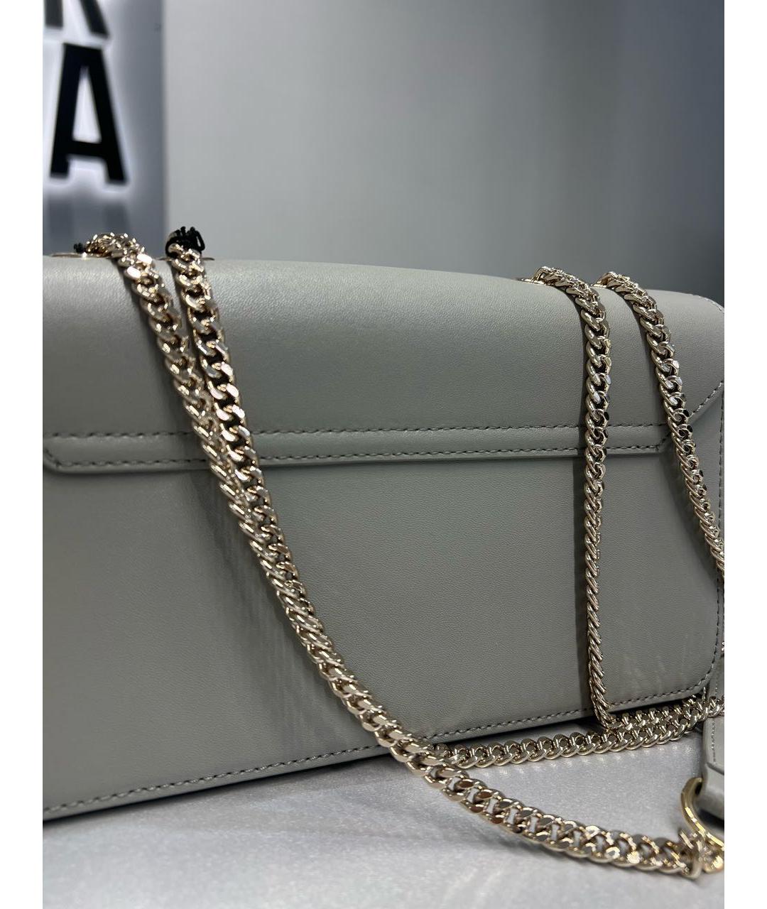 FURLA Серая кожаная сумка через плечо, фото 3