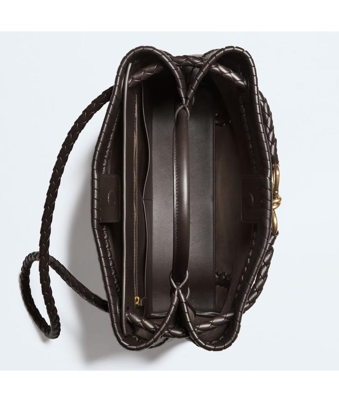 BOTTEGA VENETA Коричневая кожаная сумка тоут, фото 3