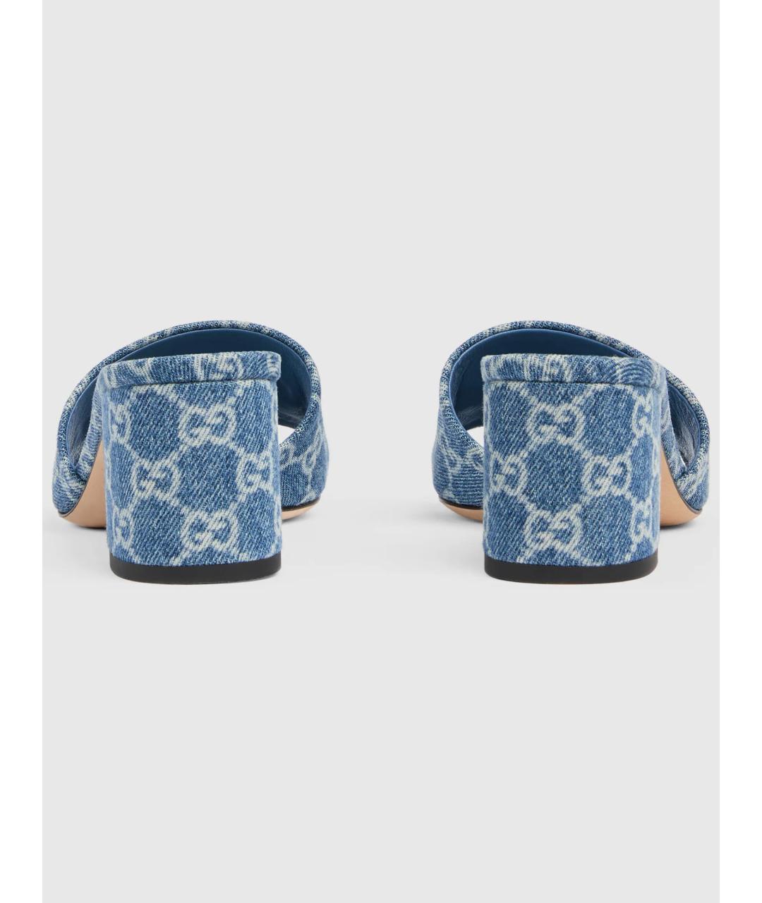 GUCCI Синие мюли, фото 5