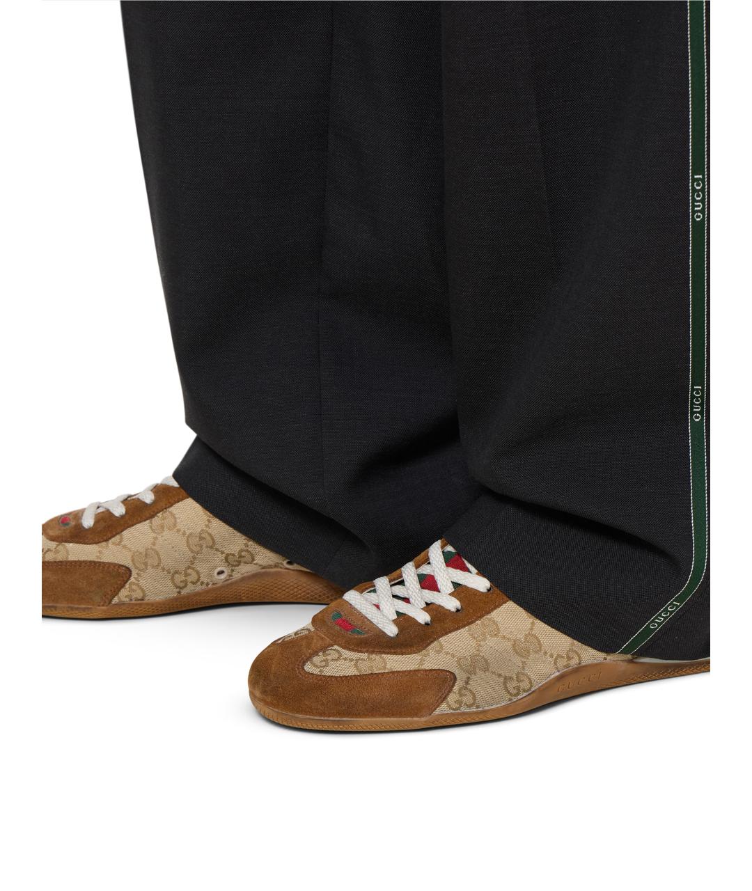 GUCCI Коричневые низкие кроссовки / кеды, фото 4