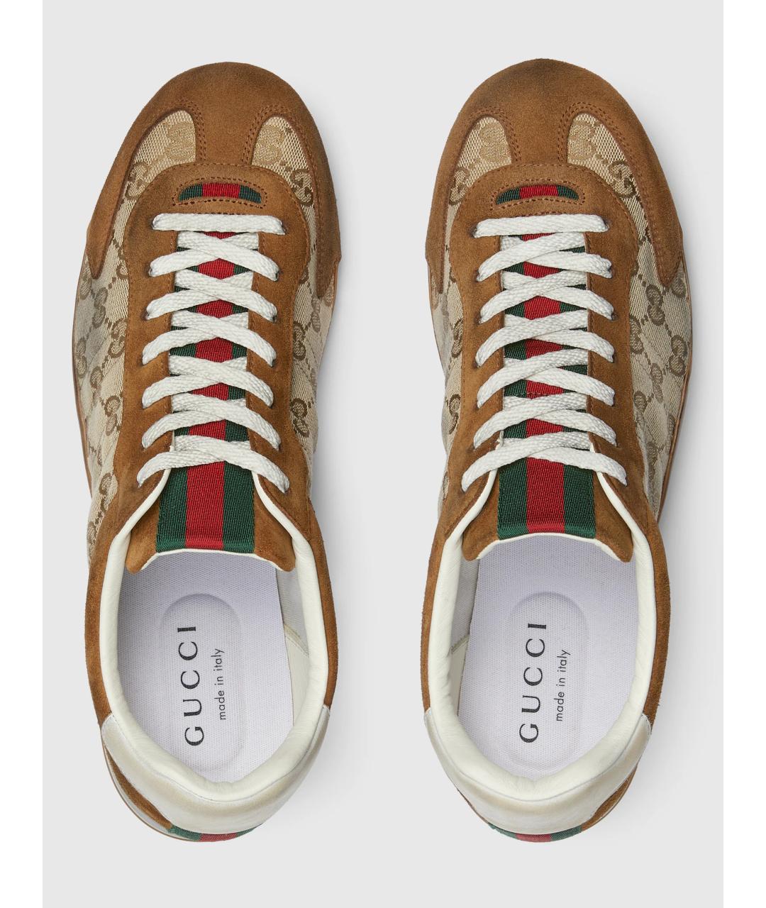 GUCCI Коричневые низкие кроссовки / кеды, фото 6