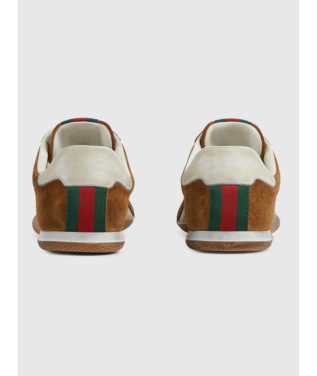 GUCCI Коричневые низкие кроссовки / кеды, фото 5