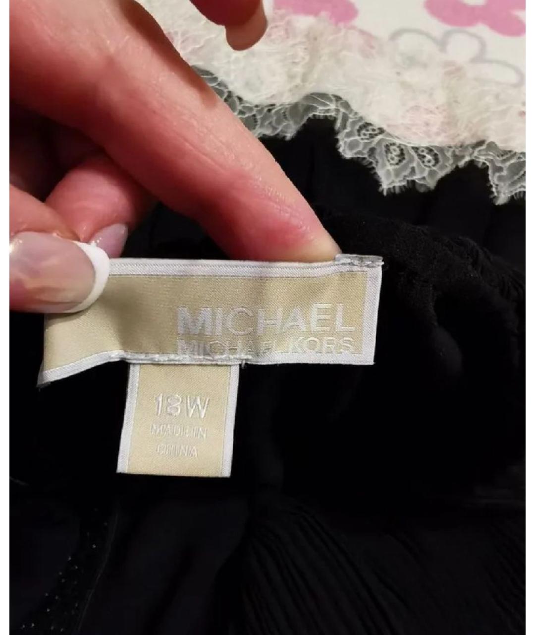 MICHAEL KORS Черное вискозное коктейльное платье, фото 3