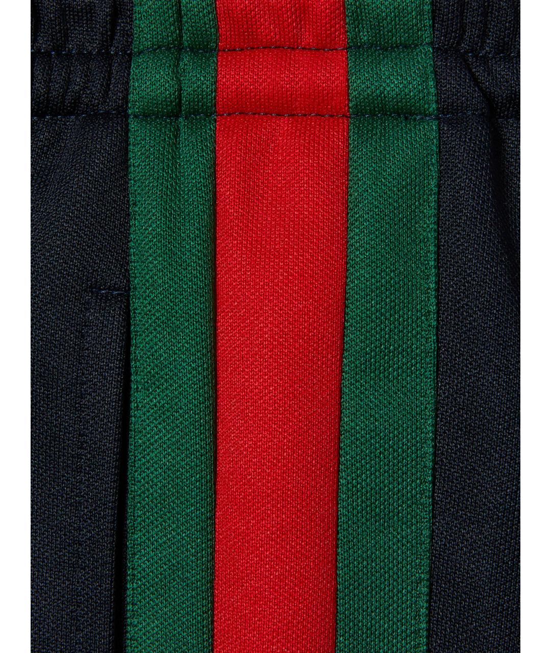 GUCCI Темно-синие полиэстеровые повседневные брюки, фото 2