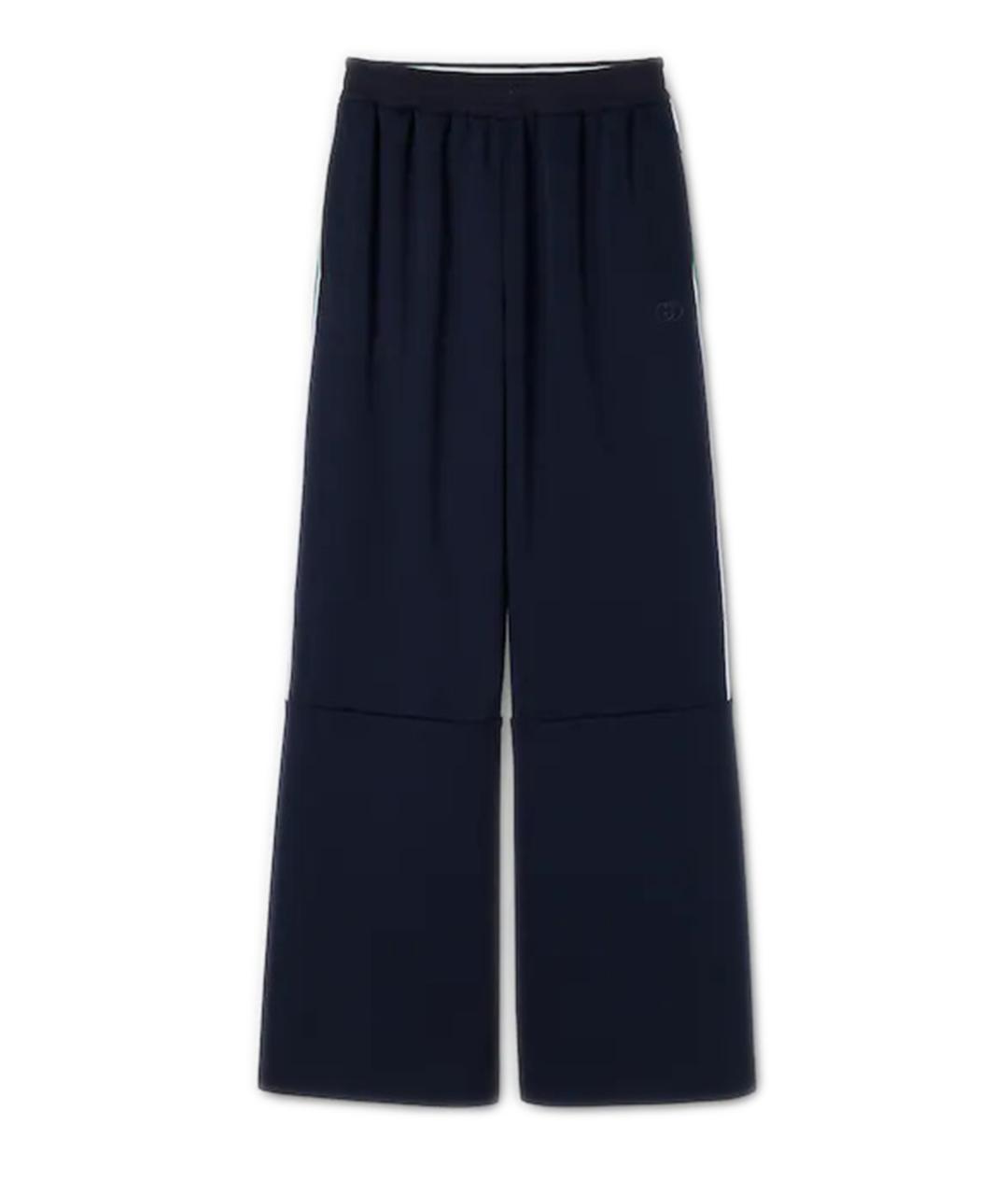 GUCCI Темно-синие полиэстеровые спортивные брюки и шорты, фото 1