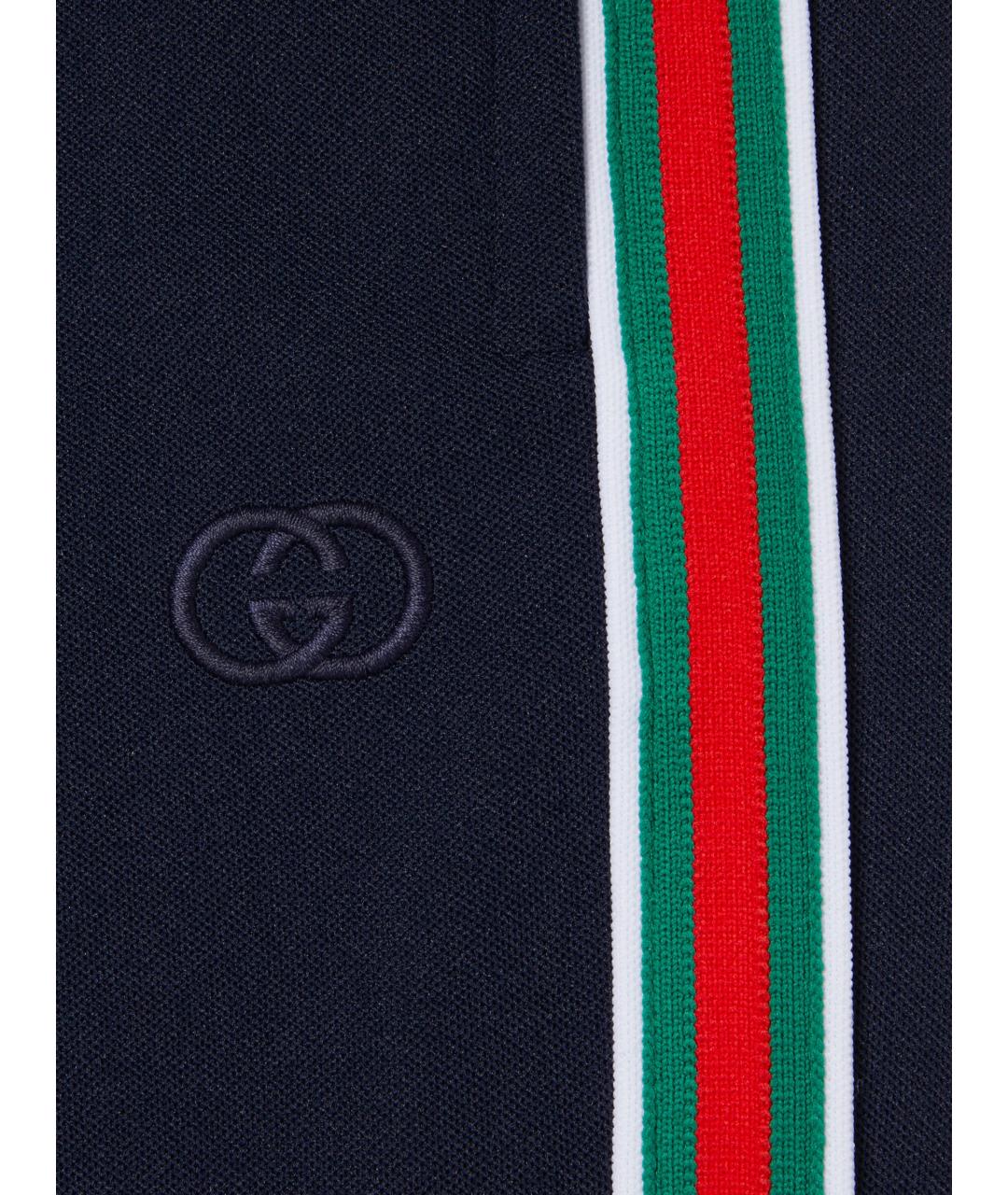 GUCCI Темно-синие полиэстеровые спортивные брюки и шорты, фото 5