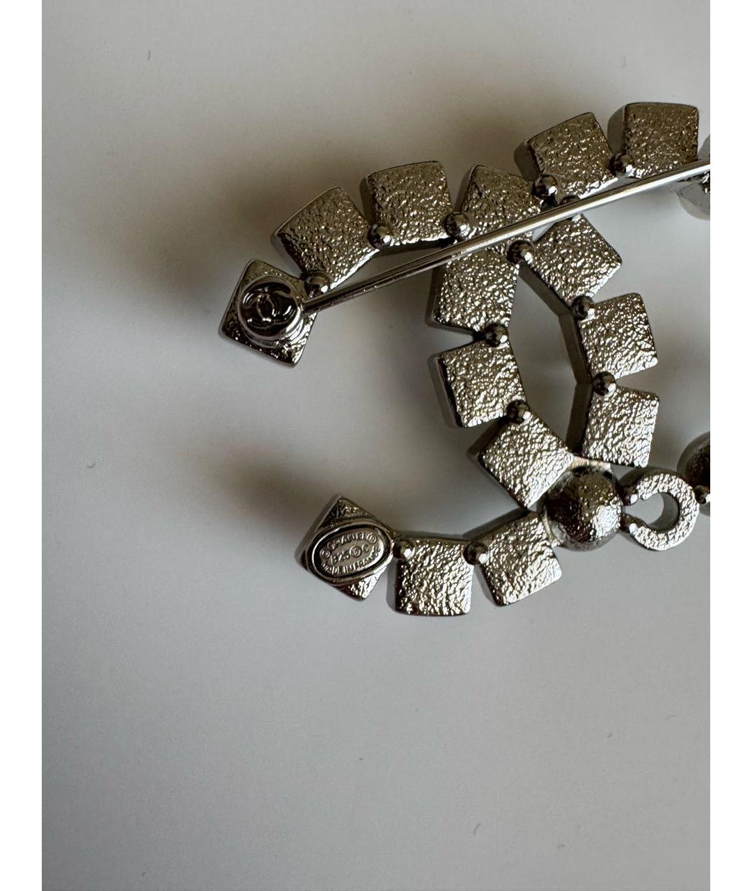 CHANEL Серебряная металлическая булавка / брошь, фото 5