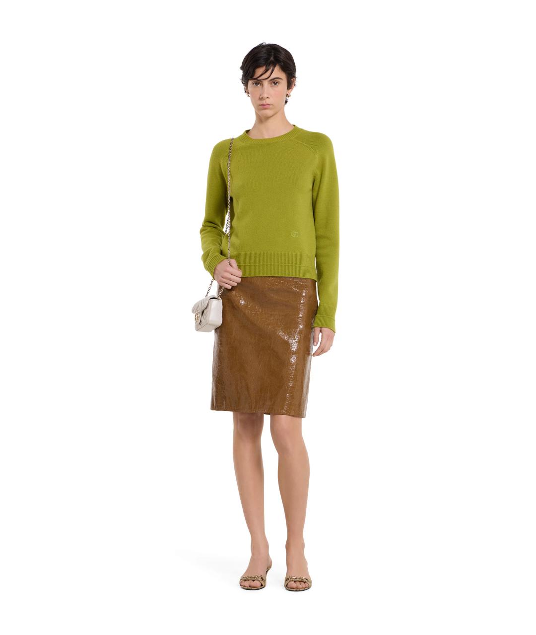 GUCCI Бежевые текстильные мюли, фото 3