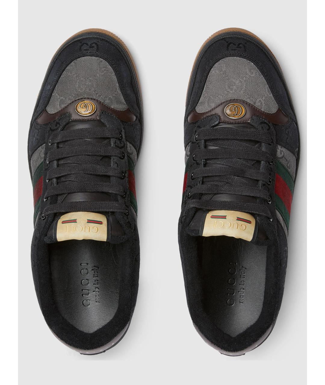 GUCCI Мульти текстильные низкие кроссовки / кеды, фото 6