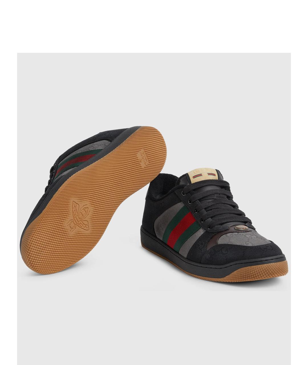 GUCCI Мульти текстильные низкие кроссовки / кеды, фото 7