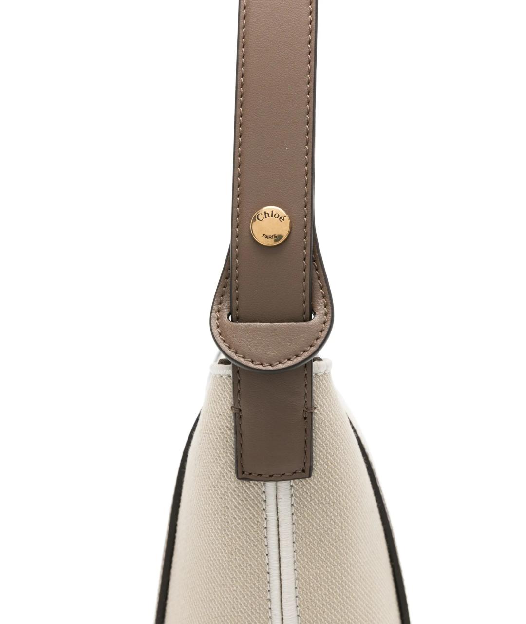 CHLOE Бежевая хлопковая сумка тоут, фото 4