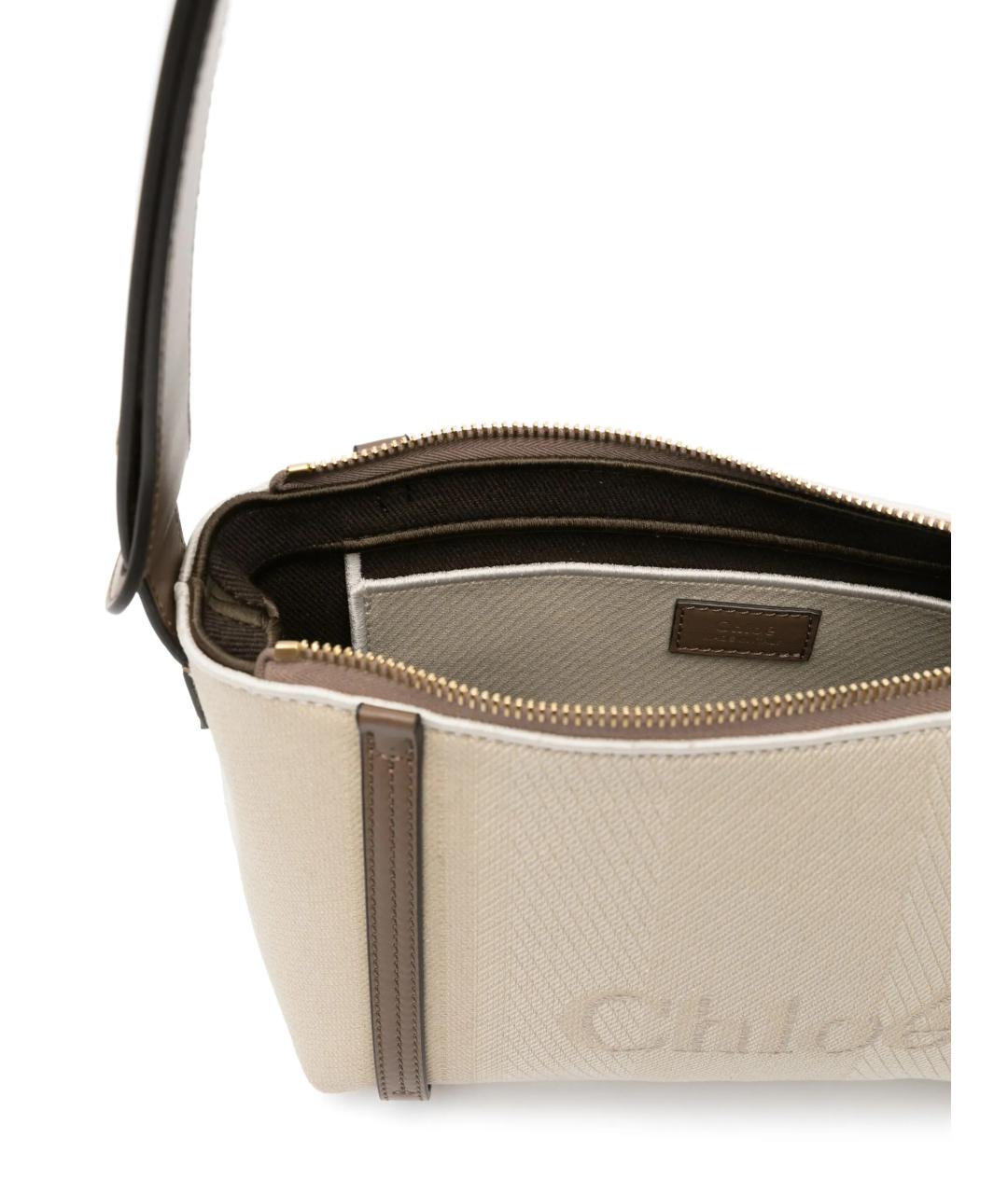 CHLOE Бежевая хлопковая сумка тоут, фото 5