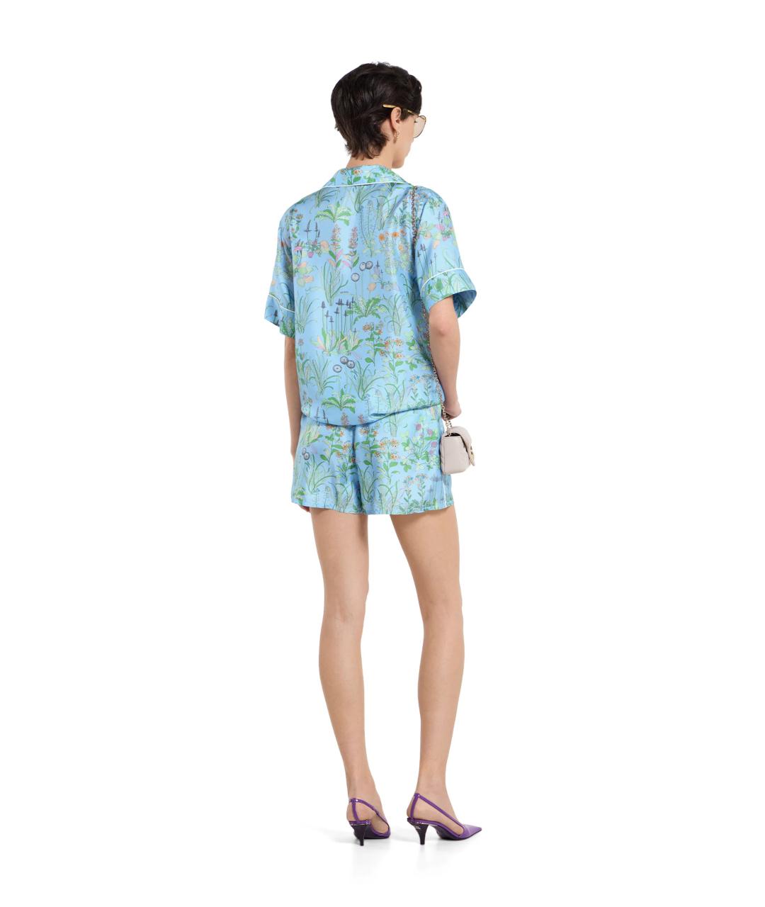 GUCCI Мульти шелковые шорты, фото 4