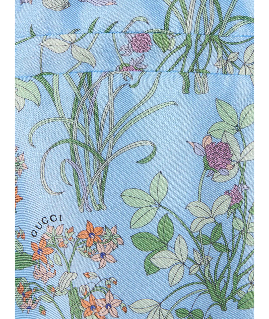 GUCCI Мульти шелковые шорты, фото 5