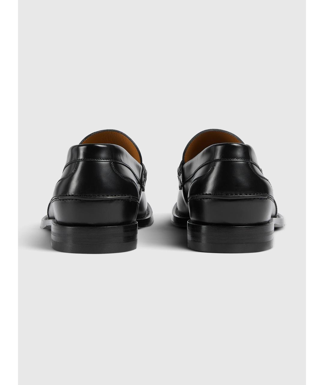 GUCCI Черные кожаные лоферы, фото 5