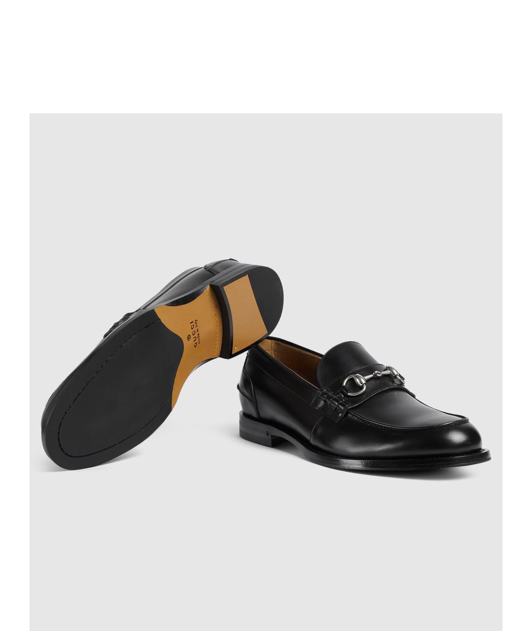 GUCCI Черные кожаные лоферы, фото 7