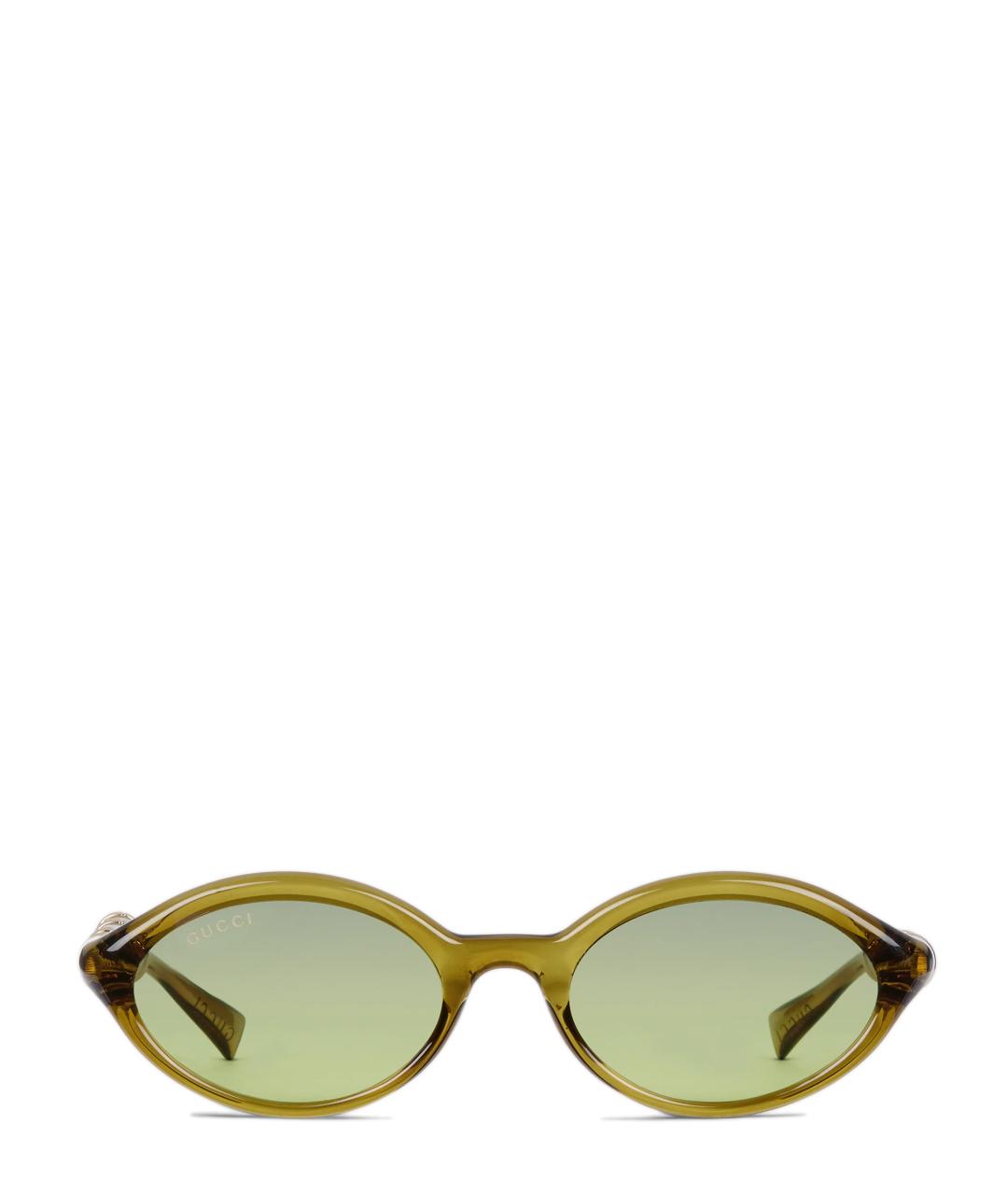 GUCCI Зеленые пластиковые солнцезащитные очки, фото 1