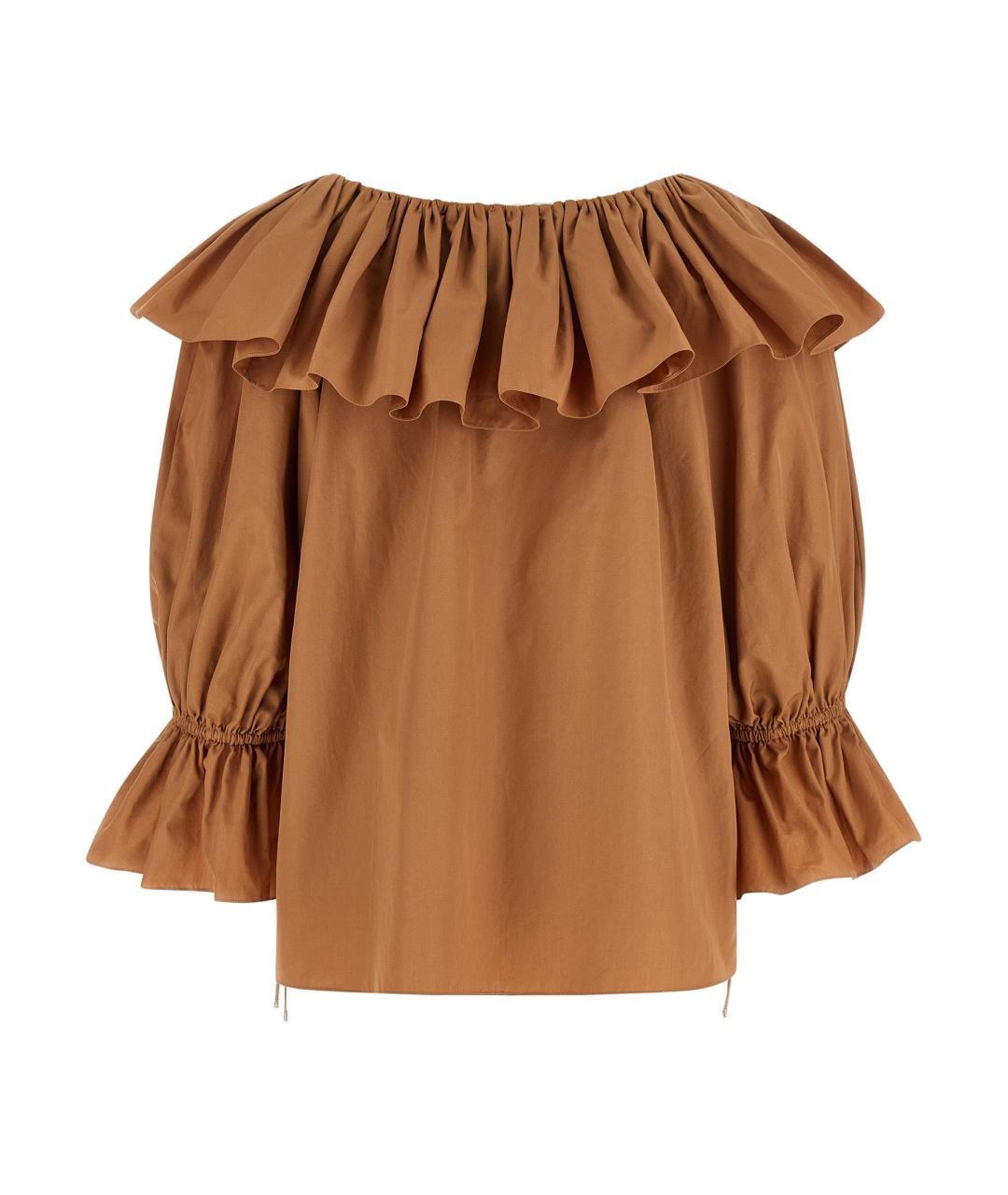 CHLOE Бежевая хлопковая блузы, фото 2