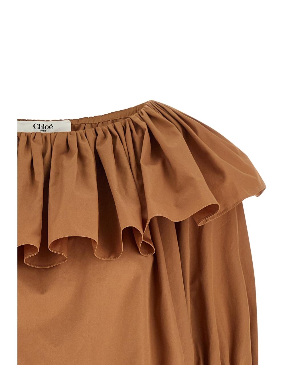 CHLOE Бежевая хлопковая блузы, фото 3