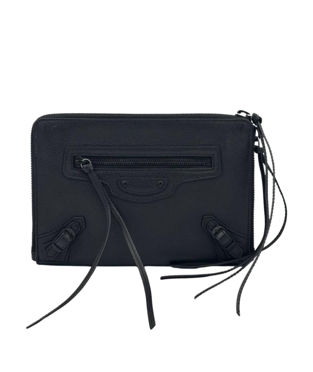 BALENCIAGA Черная кожаная сумка на плечо, фото 1