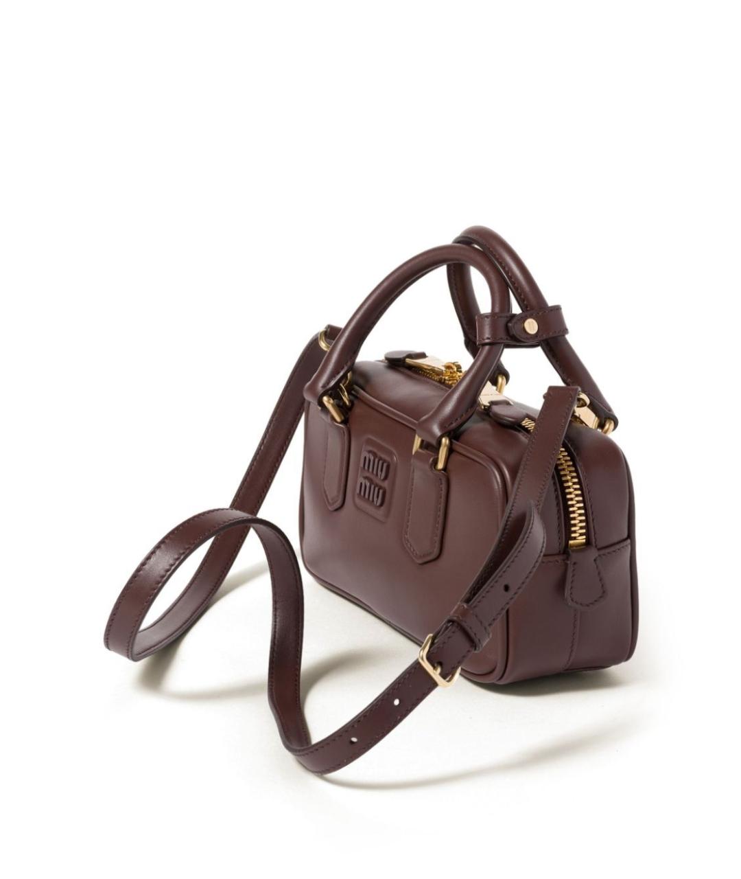 MIU MIU Коричневая кожаная сумка тоут, фото 5