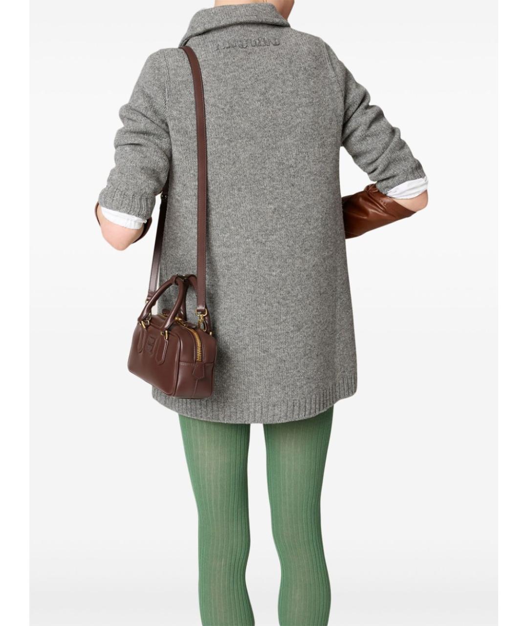 MIU MIU Коричневая кожаная сумка тоут, фото 2