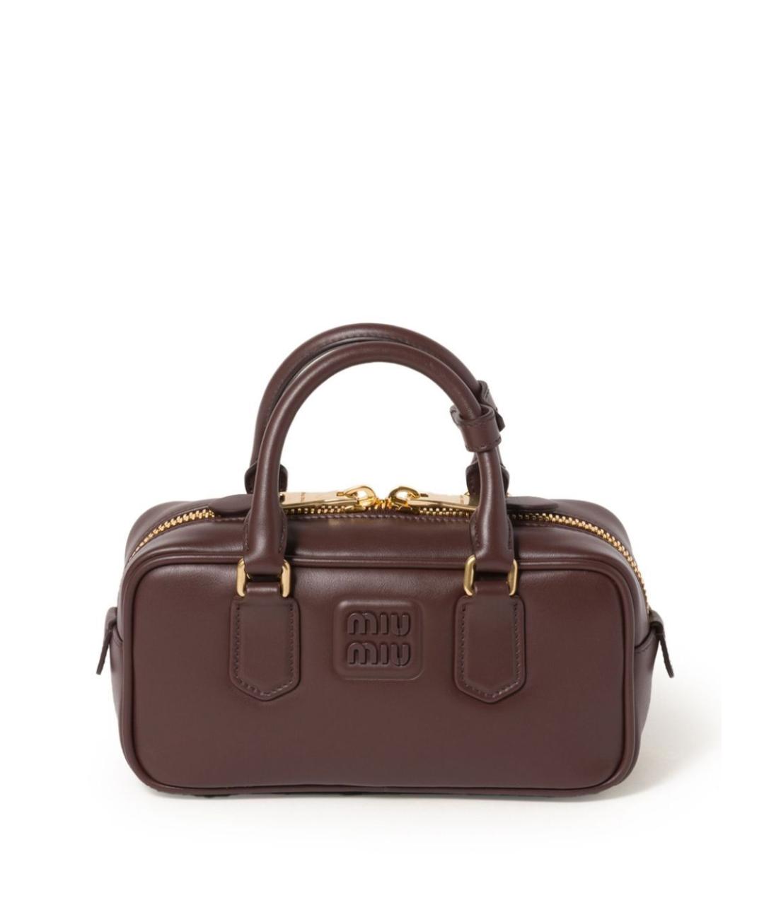MIU MIU Коричневая кожаная сумка тоут, фото 1