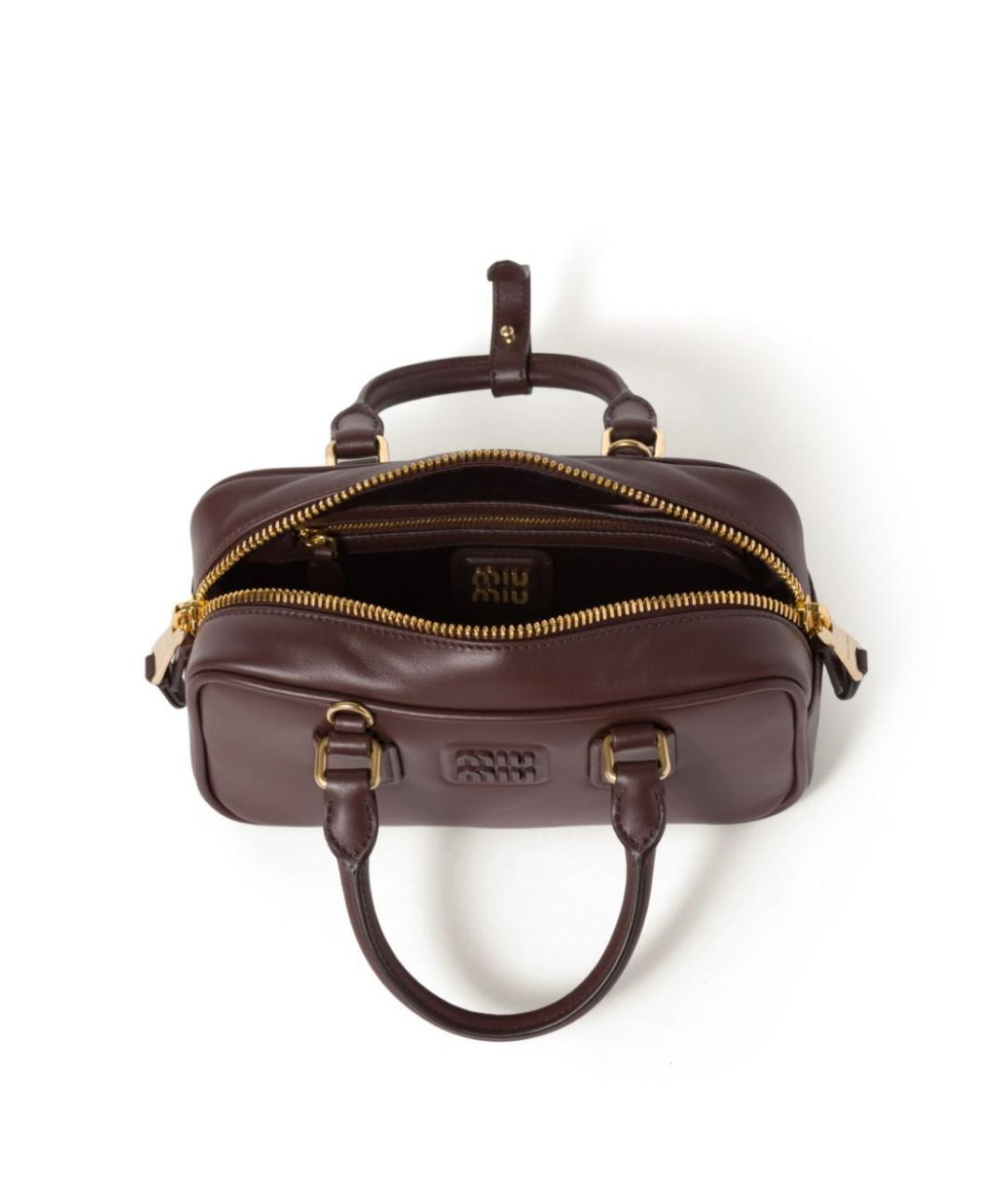 MIU MIU Коричневая кожаная сумка тоут, фото 3