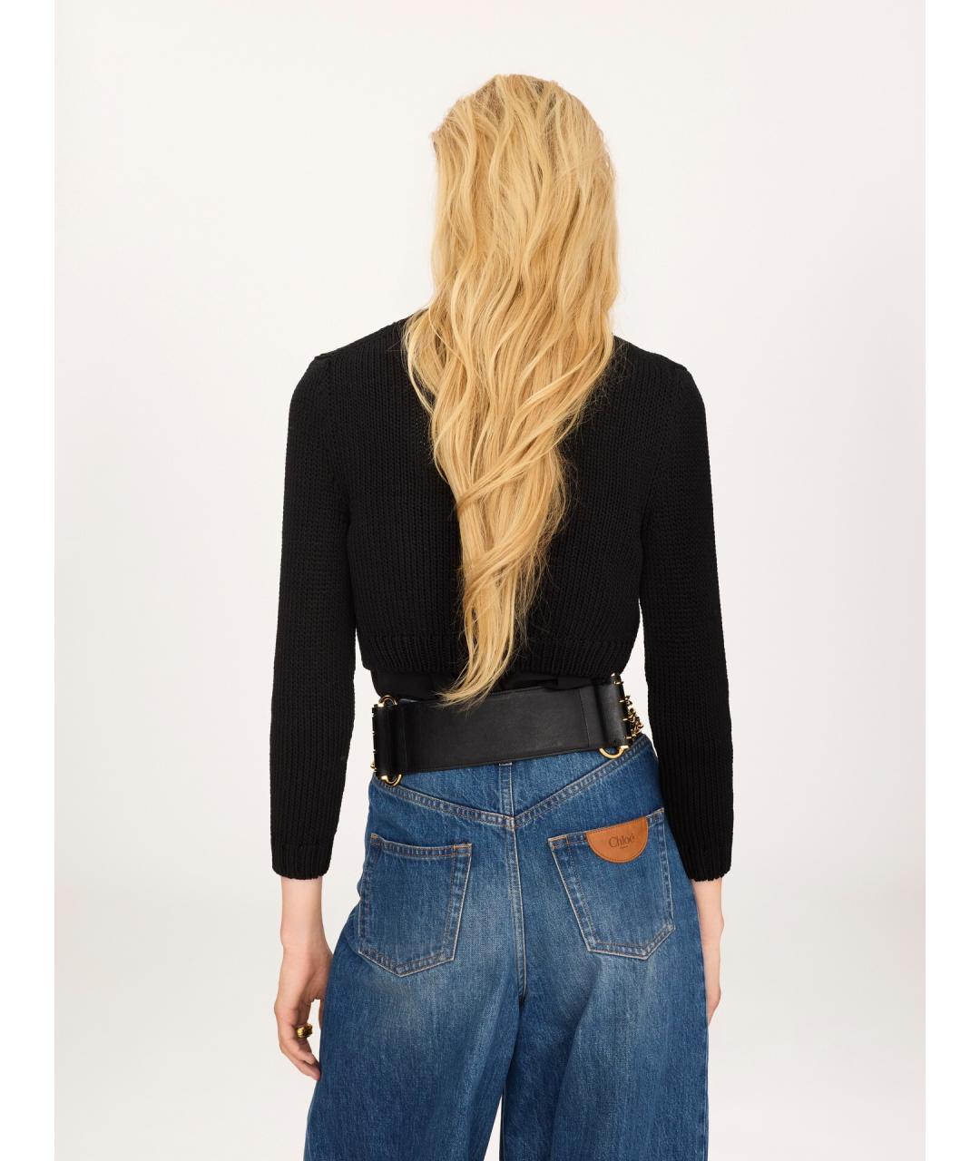 CHLOE Черный хлопковый кардиган, фото 4