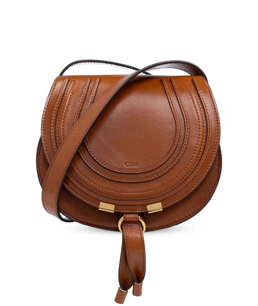 CHLOE Коричневая кожаная сумка через плечо, фото 1