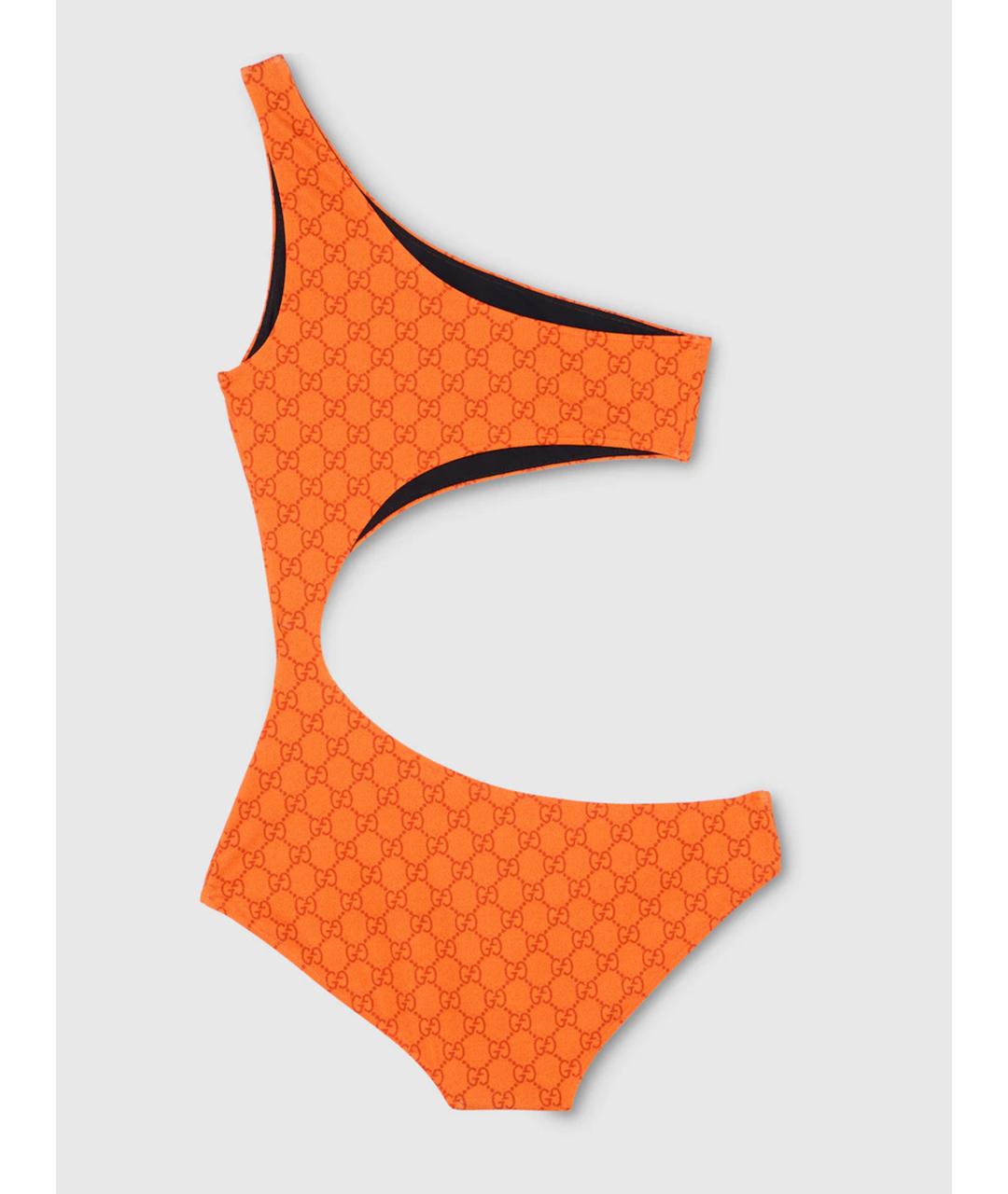 GUCCI Оранжевый полиэстеровый купальник, фото 7