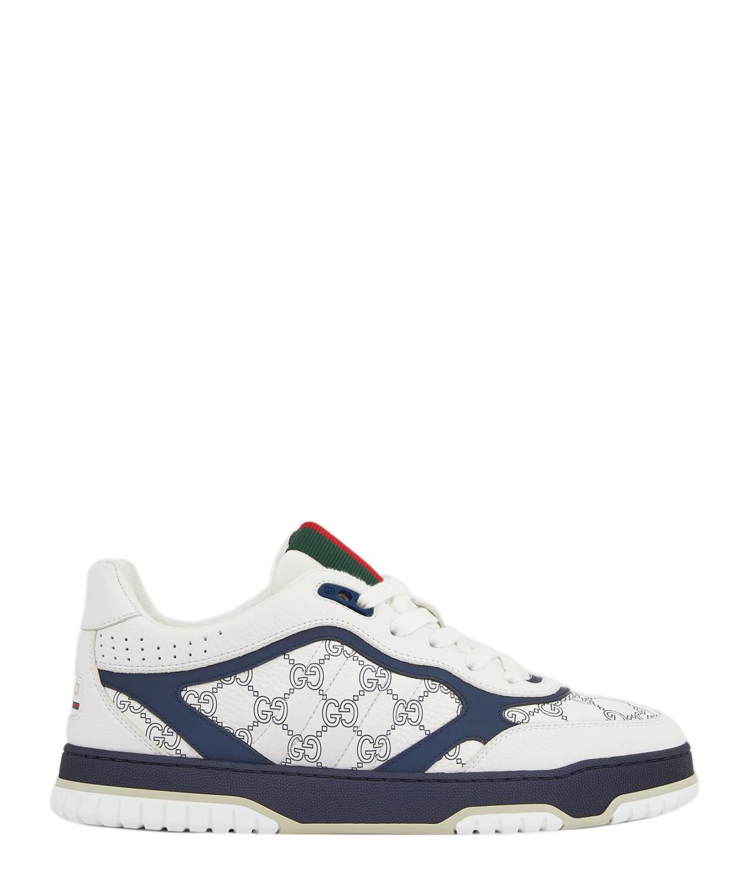 GUCCI Белые кожаные низкие кроссовки / кеды, фото 1