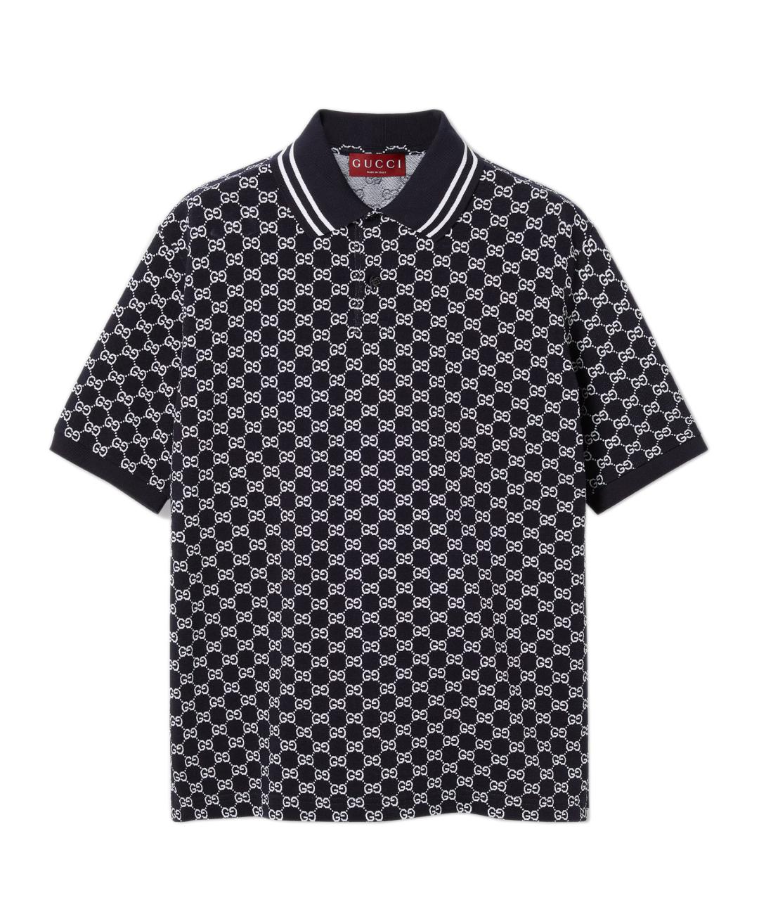 GUCCI Синяя хлопковая футболка, фото 1