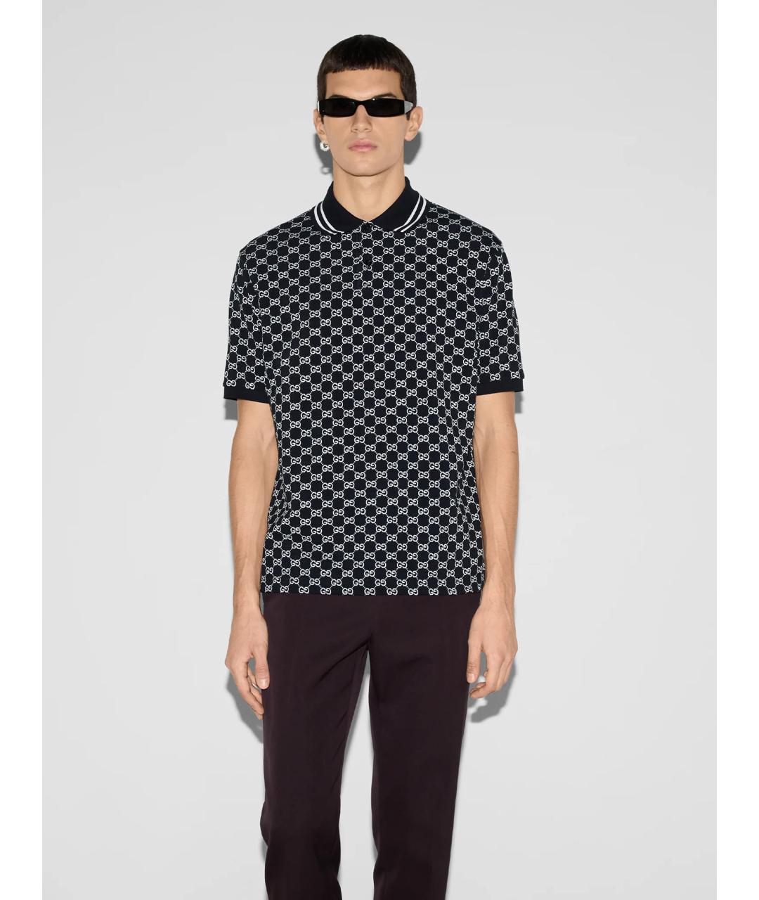 GUCCI Синяя хлопковая футболка, фото 3