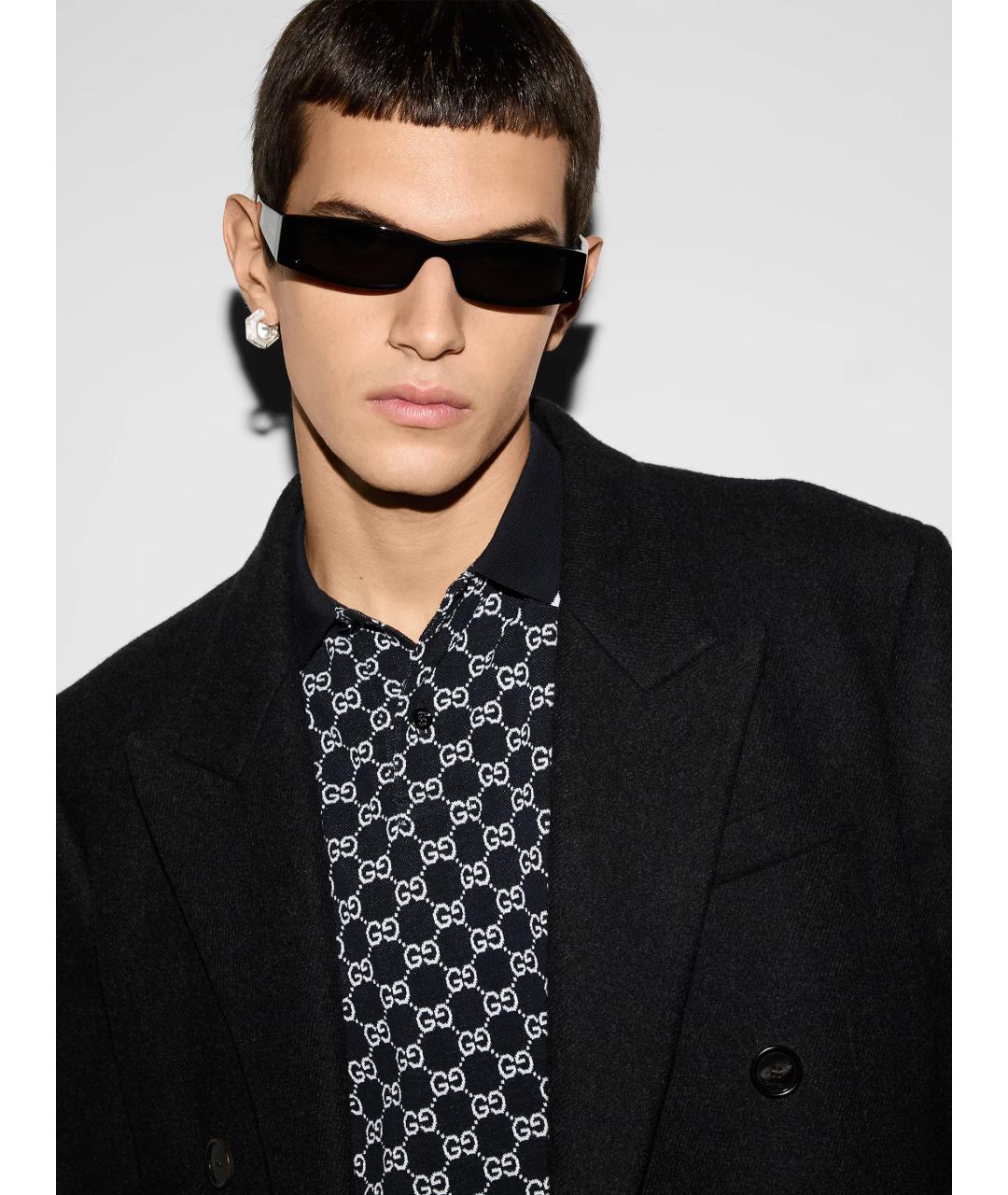 GUCCI Синяя хлопковая футболка, фото 5