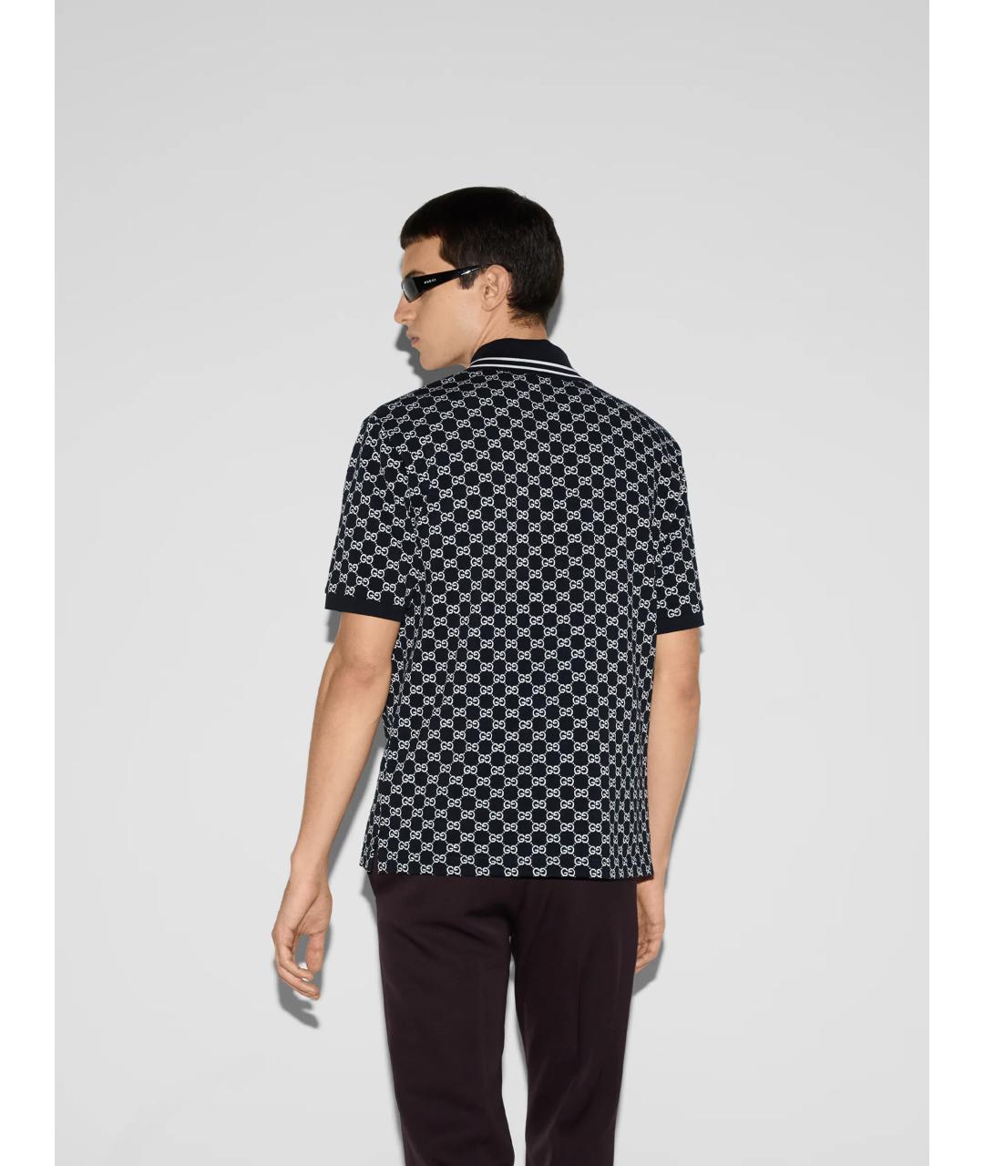 GUCCI Синяя хлопковая футболка, фото 4