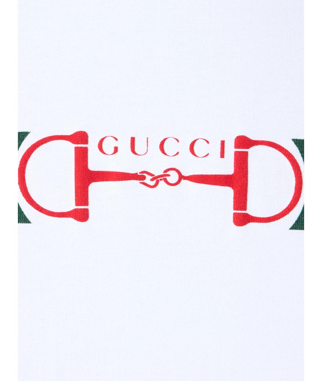 GUCCI Белая хлопковая футболка, фото 5