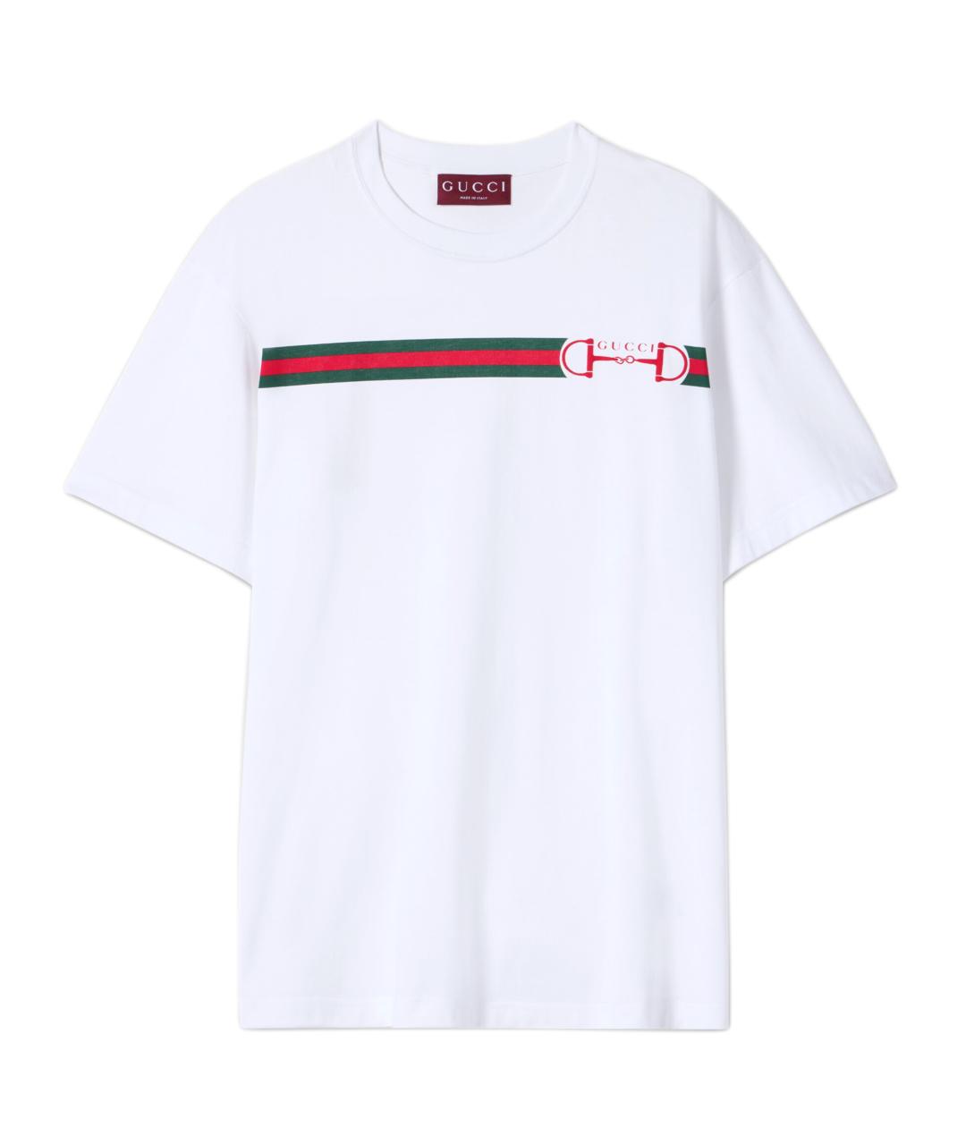 GUCCI Белая хлопковая футболка, фото 1