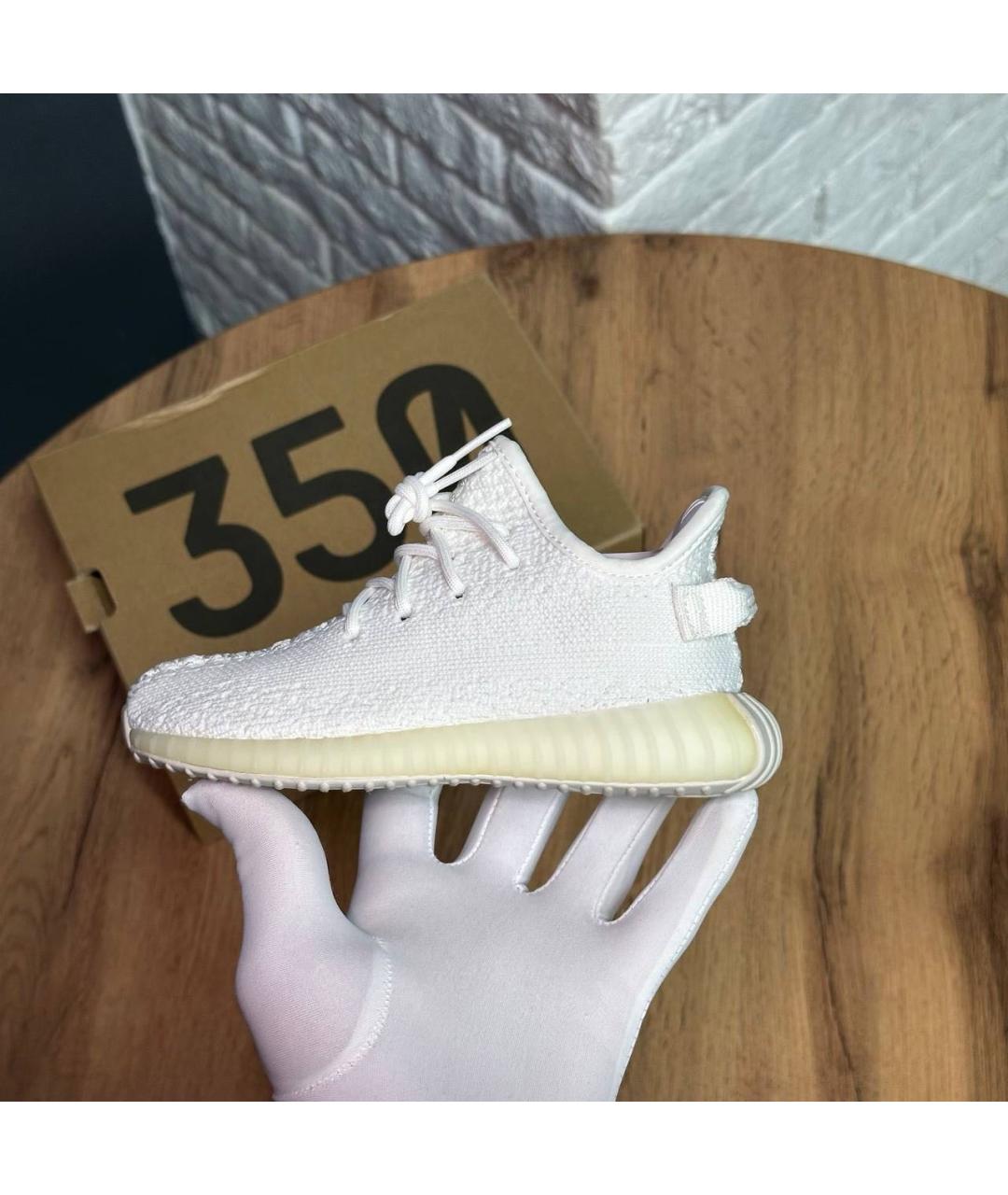 ADIDAS YEEZY Белые текстильные кеды, фото 2