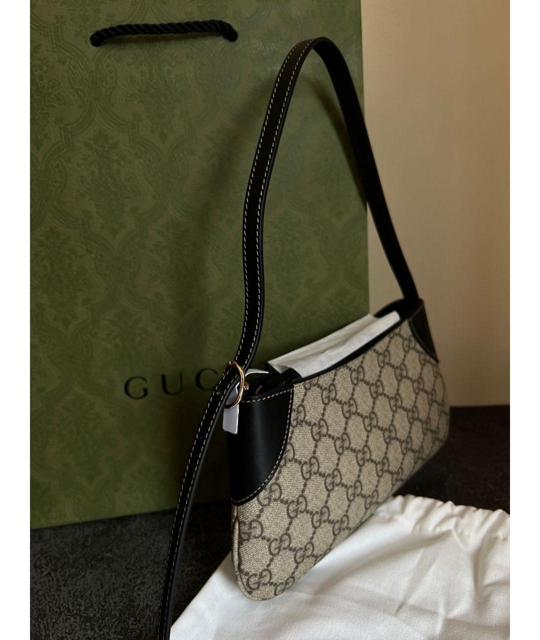 GUCCI Бежевая сумка с короткими ручками, фото 5