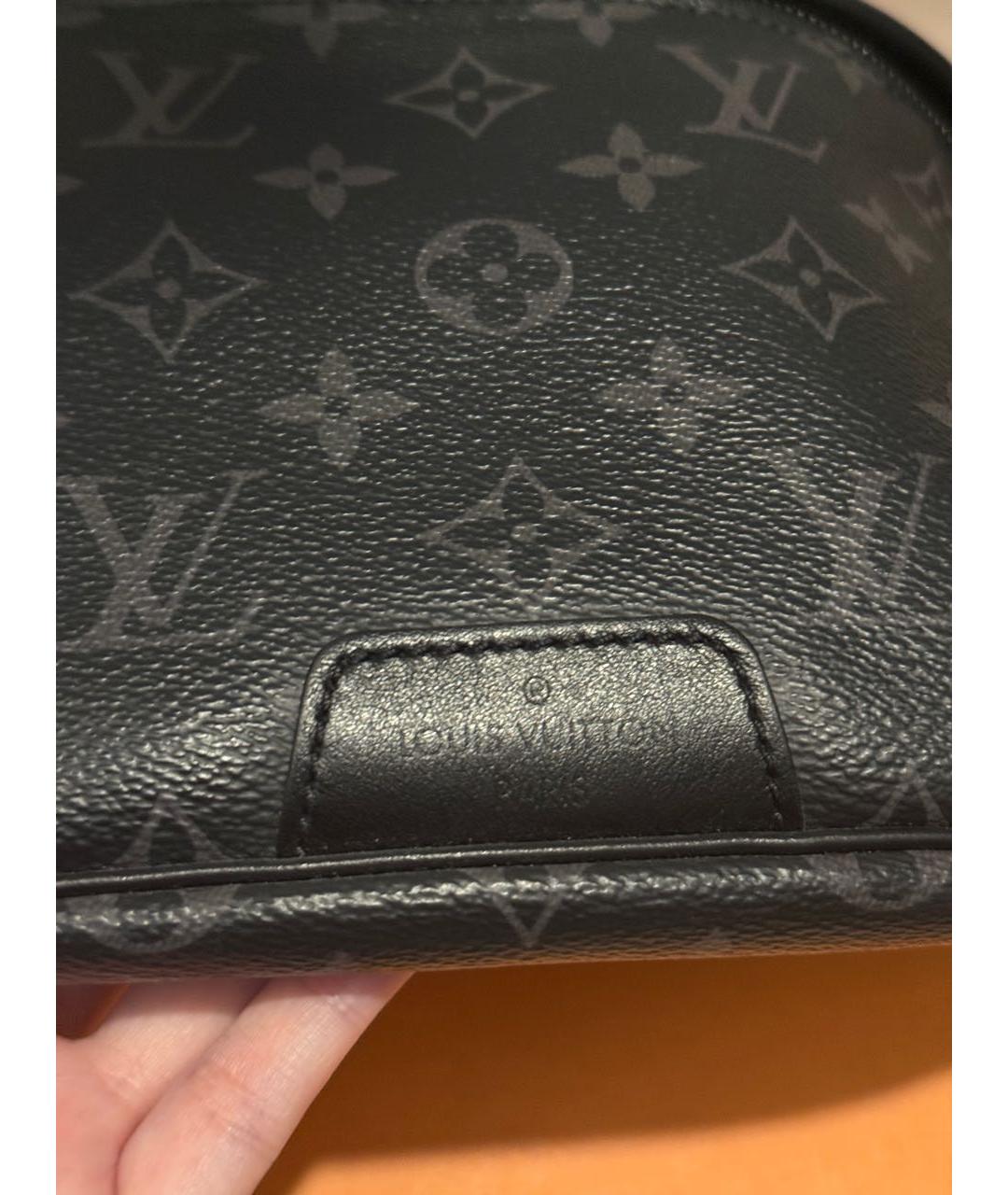 LOUIS VUITTON Антрацитовая поясная сумка, фото 4