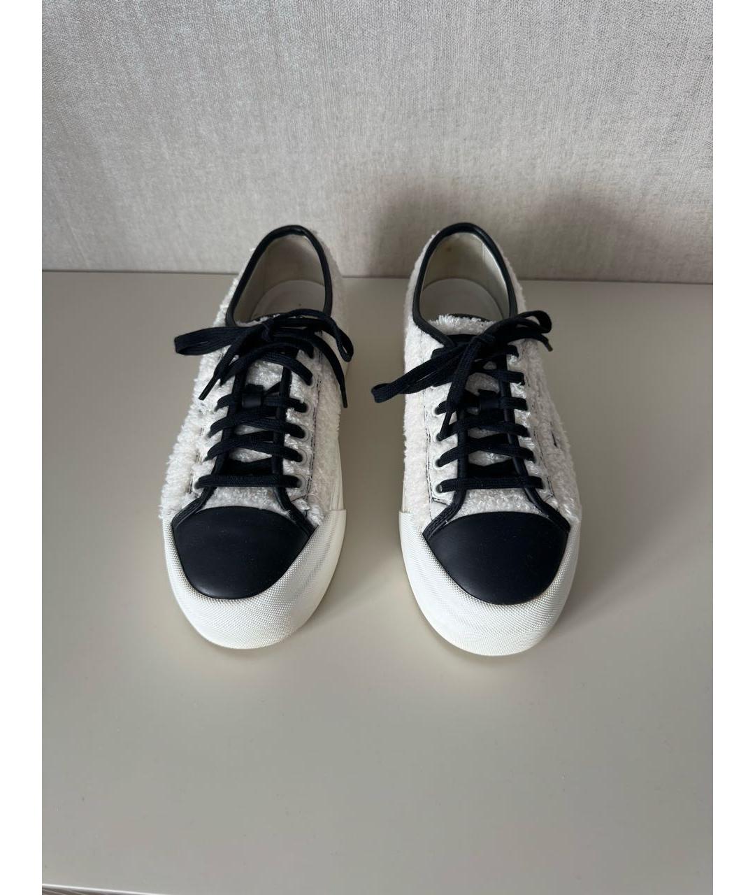 SANTONI Белые текстильные кеды, фото 2