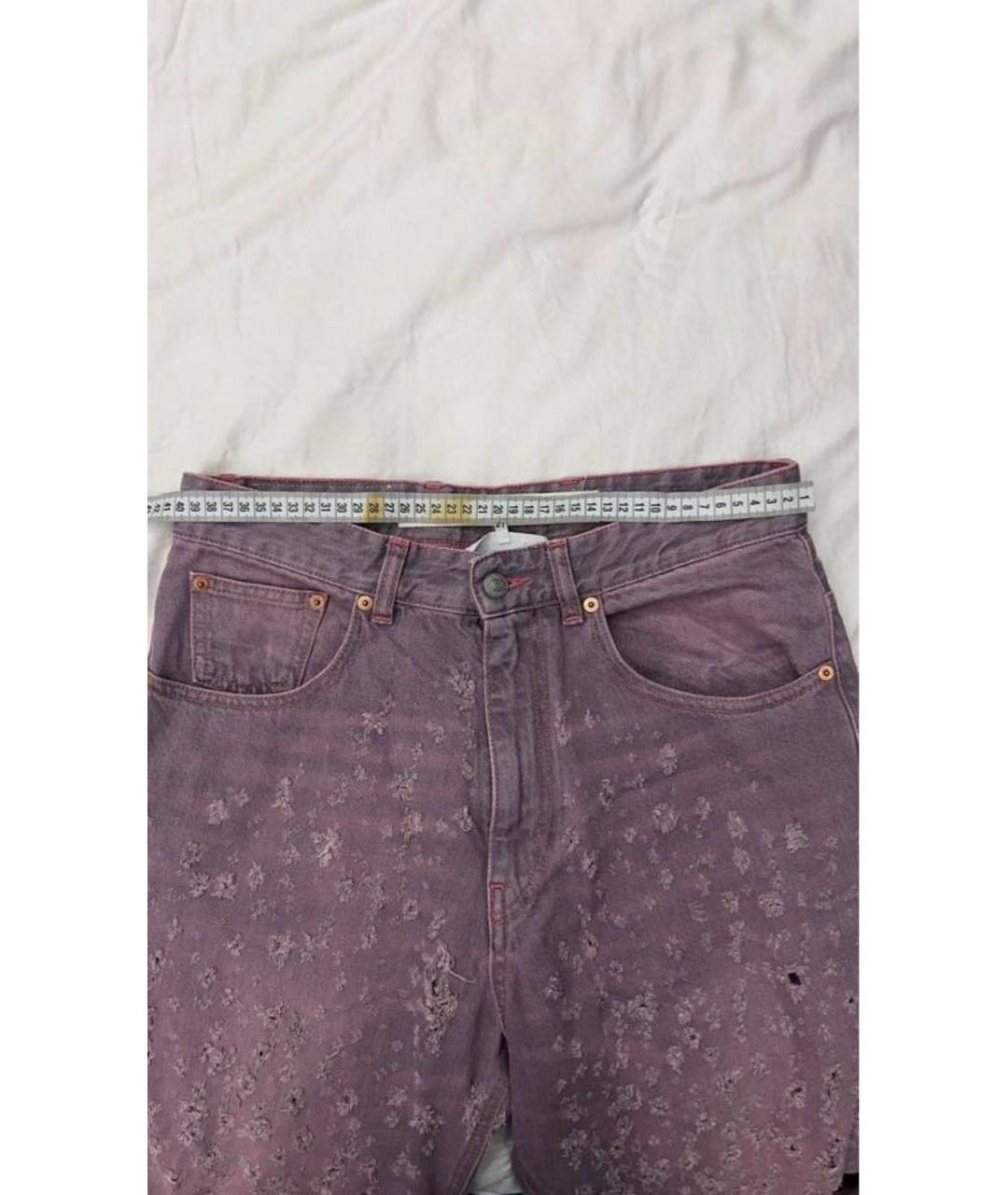 MAISON MARGIELA Розовые прямые джинсы, фото 3