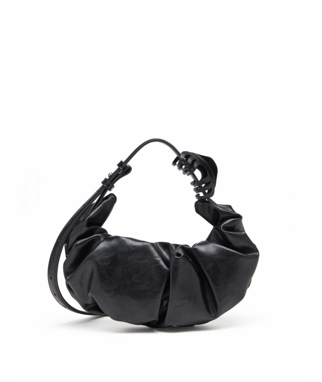 DIESEL Черная сумка с короткими ручками из искусственной кожи, фото 2