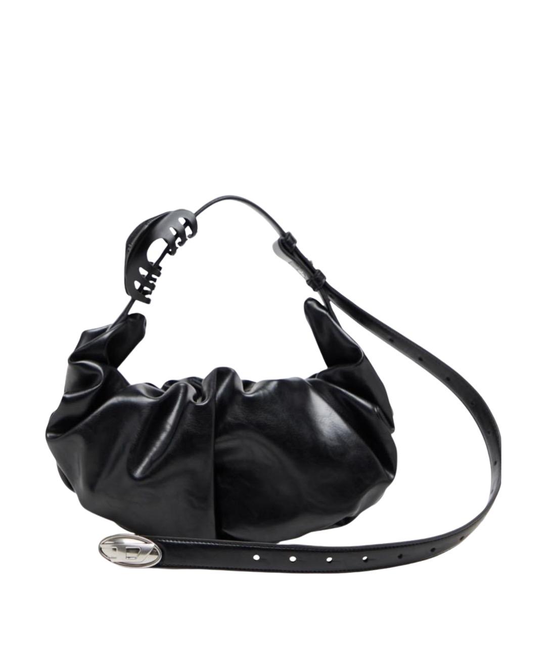 DIESEL Черная сумка с короткими ручками из искусственной кожи, фото 1